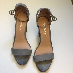 Madden Girl Blue-Gray Suede High Heels